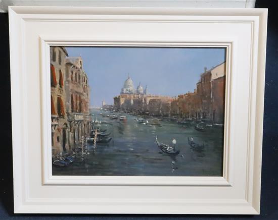 § Brian J. Jones (1945-) The Salute from the Accademia Bridge, Venice 11.75 x 15.5in.